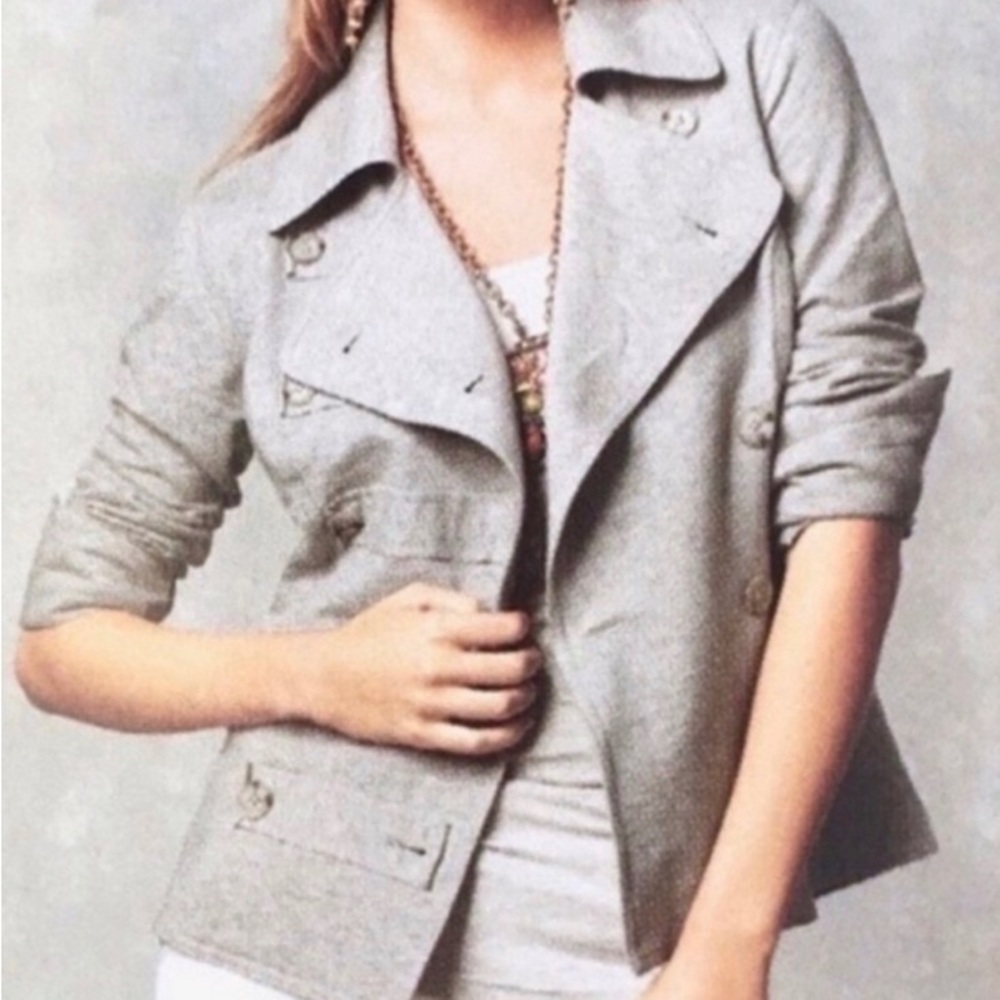 CAbi Good to Go Military Style Gray Jacket Small